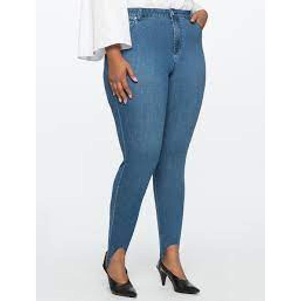 FORELLI Vintage 80's 90's stretch stirrup mom jeans plus sz 20 Dark EUC